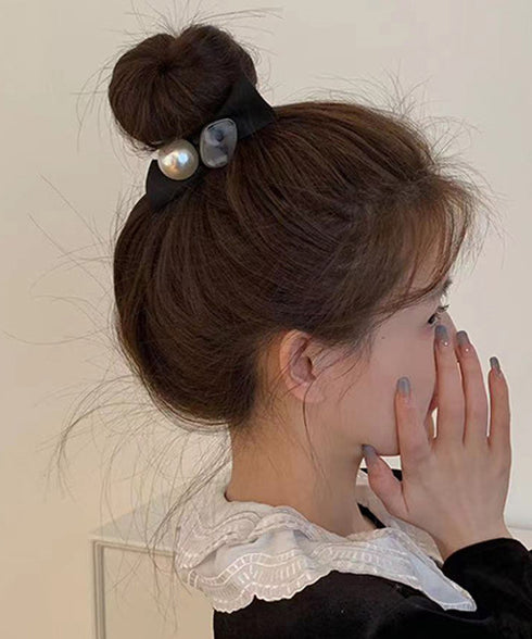 パールヘアゴム レディース ポニーテール ヘアアクセサリー まとめ髪 大人可愛い フェミニン シンプル デイリー オフィス 韓国風トレンド 新作髪留め プレゼント 99XHSP-006