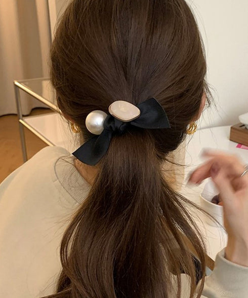 パールヘアゴム レディース ポニーテール ヘアアクセサリー まとめ髪 大人可愛い フェミニン シンプル デイリー オフィス 韓国風トレンド 新作髪留め プレゼント 99XHSP-006