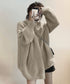 トッパーカーディガン ニット 秋冬羽織り レディーストップス ゆったり 長袖 ミドル丈 体型カバー 暖かいアウター カジュアル 通勤通学 おしゃれ きれいめ服 99XXFS-001