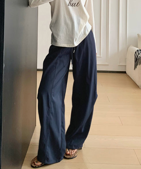 ハート刺しゅう ワイドパンツ 春夏秋 レディース ゆったり ストレートパンツ ストリート 着やせ 韓国風おしゃれ 美脚 ロングパンツ 大人可愛い 99YHFS-004