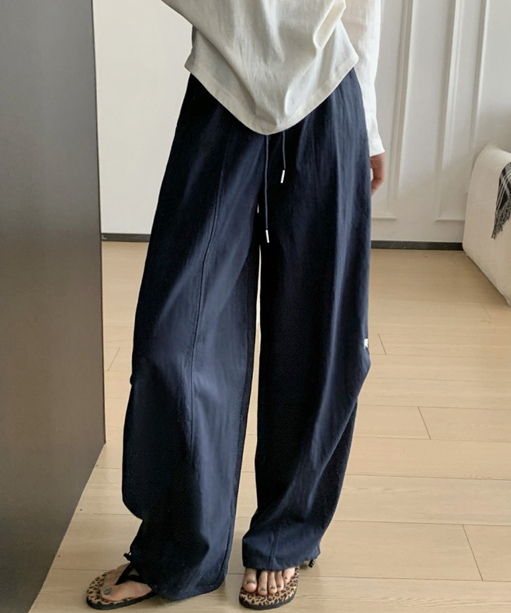 ハート刺しゅう ワイドパンツ 春夏秋