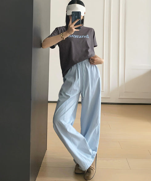 ハート刺しゅう ワイドパンツ 春夏秋 レディース ゆったり ストレートパンツ ストリート 着やせ 韓国風おしゃれ 美脚 ロングパンツ 大人可愛い 99YHFS-004