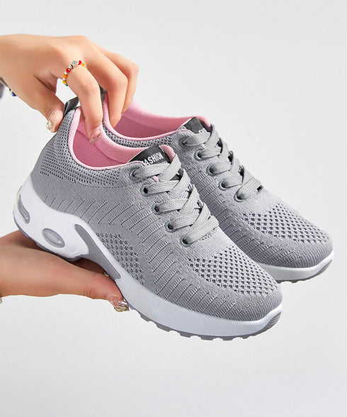 スニーカー レディース メッシュ レースアップシューズ スポーツ ボリュームソール 軽量 歩きやすい 疲れない おしゃれ お出かけ コンフォート 99YJBH-007