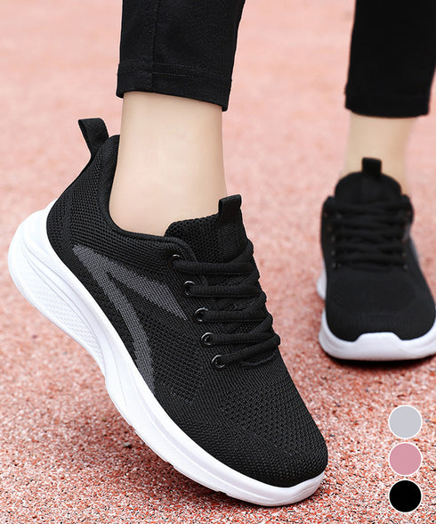 スニーカー レースアップ ローカット靴 レディース コンフォートシューズ シンプル 歩きやすい 疲れにくい 通勤通学 スポーツ アウトドア ランニング靴 黒 99YJBH-008