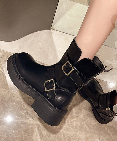 エンジニアブーツ ベルト レディース ショートブーツ ワークブーツ カジュアル ストリート風 美脚 歩きやすい 秋冬 オルチャン お洒落 太ヒール 通勤通学 99YXXY-001