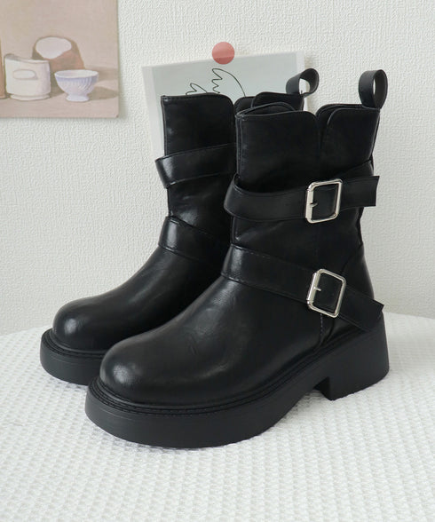 エンジニアブーツ ベルト レディース ショートブーツ ワークブーツ カジュアル ストリート風 美脚 歩きやすい 秋冬 オルチャン お洒落 太ヒール 通勤通学 99YXXY-001