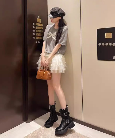 エンジニアブーツ ベルト レディース ショートブーツ ワークブーツ カジュアル ストリート風 美脚 歩きやすい 秋冬 オルチャン お洒落 太ヒール 通勤通学 99YXXY-001