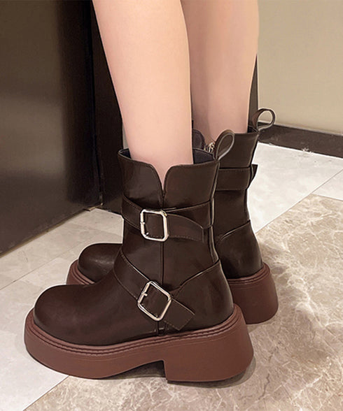 エンジニアブーツ ベルト レディース ショートブーツ ワークブーツ カジュアル ストリート風 美脚 歩きやすい 秋冬 オルチャン お洒落 太ヒール 通勤通学 99YXXY-001
