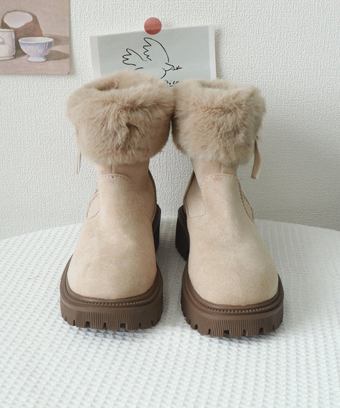 ショートブーツ 厚底ブーツ 裏起毛 美脚 レディース ファーブーツ ストームブーツ 新作 歩きやすい 通勤通学 疲れない カジュアル靴 秋冬 コンフォートブーツ 99YXXY-003