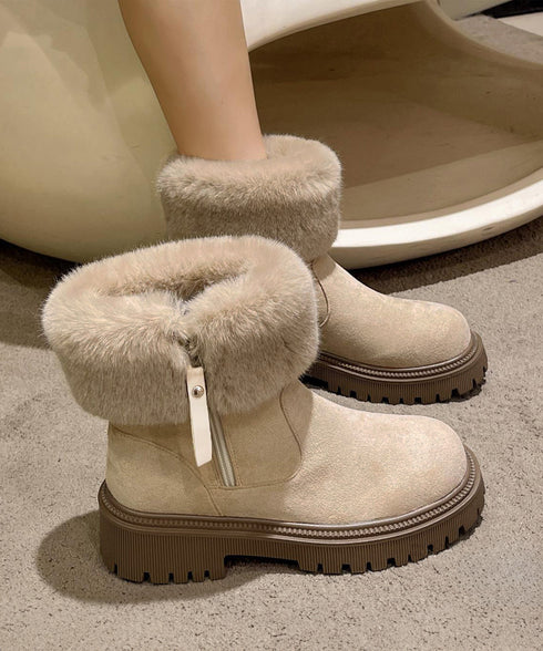 ショートブーツ 厚底ブーツ 裏起毛 美脚 レディース ファーブーツ ストームブーツ 新作 歩きやすい 通勤通学 疲れない カジュアル靴 秋冬 コンフォートブーツ 99YXXY-003