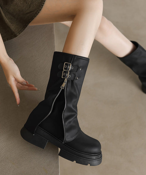 エンジニアブーツ ルーズシルエット 美脚 レディース バイカーブーツ ワークブーツ ショートブーツ オルチャン ファスナー カジュアル 歩きやすい オシャレ 99YXXY-004