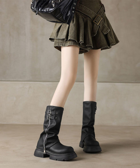 エンジニアブーツ ルーズシルエット 美脚 レディース バイカーブーツ ワークブーツ ショートブーツ オルチャン ファスナー カジュアル 歩きやすい オシャレ 99YXXY-004