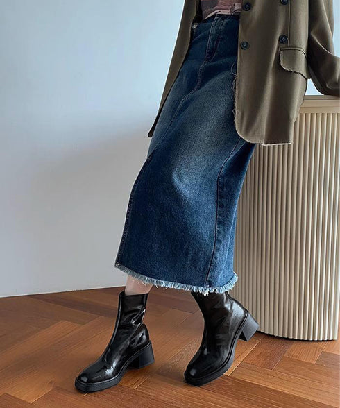 ショートブーツ レディース 太ヒール スクエアトゥ ブーティ バックジップ 韓国風ブーツ 歩きやすい 履きやすい おしゃれ 大人 カッコイイ カジュアル 通勤 99YXXY-005