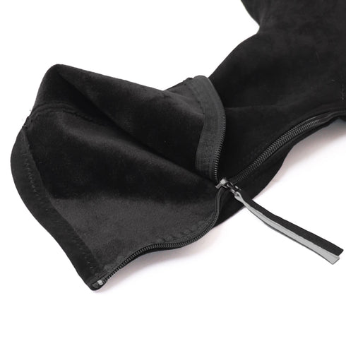 ニーハイブーツ レディース ロング丈 靴 バックジップブーツ チャンキーヒール 膝下 歩きやすい シューズ 秋冬 カジュアル きれい 上品 人気 美脚脚長ブーツ 99YYXC-012