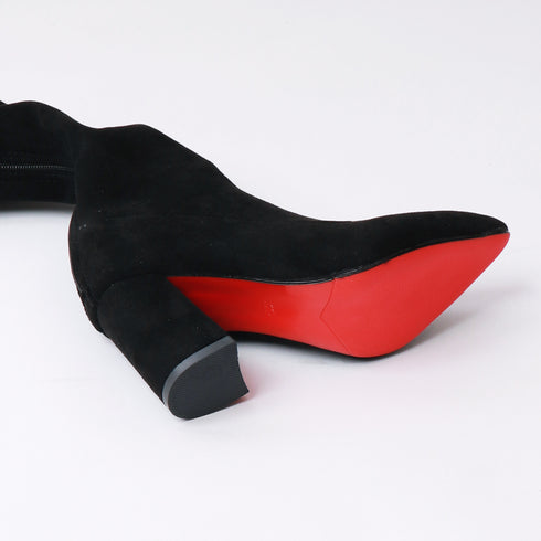 ニーハイブーツ レディース ロング丈 靴 バックジップブーツ チャンキーヒール 膝下 歩きやすい シューズ 秋冬 カジュアル きれい 上品 人気 美脚脚長ブーツ 99YYXC-012