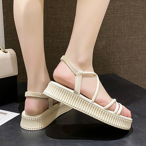 厚底サンダル ストラップサンダル 夏 レディース サマー ベルトサンダル ボリューム 履きやすい 歩きやすい 美脚 人気 カジュアル 痛くない オルチャン 99YYXC-017