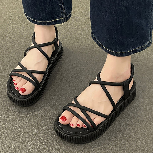 厚底サンダル ストラップサンダル 夏 レディース サマー ベルトサンダル ボリューム 履きやすい 歩きやすい 美脚 人気 カジュアル 痛くない オルチャン 99YYXC-017