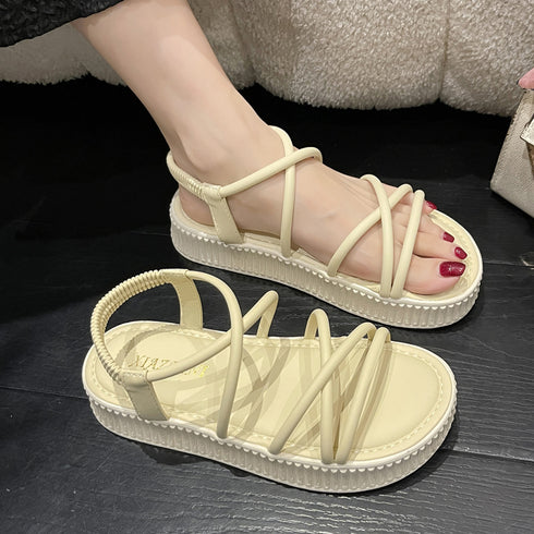 厚底サンダル ストラップサンダル 夏 レディース サマー ベルトサンダル ボリューム 履きやすい 歩きやすい 美脚 人気 カジュアル 痛くない オルチャン 99YYXC-017