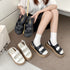 厚底サンダル ダブルベルト 夏靴 韓国 レディース スポーツサンダル カジュアル 歩きやすい ボリュームソール おしゃれ 美脚脚長 大人可愛い ビーチサンダル 99YYXC-018