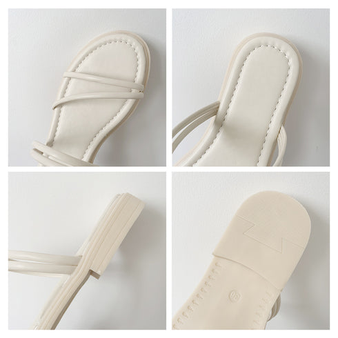 サンダル ストラップ 夏 レディース靴 韓国 ミュールサンダル ビーチサンダル カジュアル フェミニン ガーリー 大人可愛い シューズ 軽量 美脚 99YYXC-019