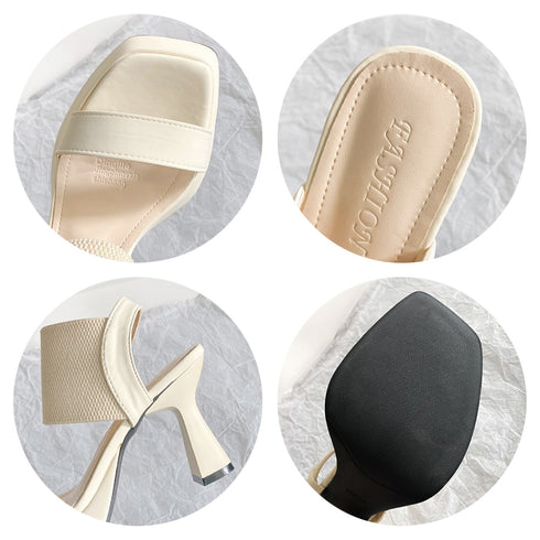 ヒールサンダル ベルト 美脚 韓国 夏 レディースサンダル ゴム仕様 ハイヒール 履きやすい 歩きやすい おしゃれ 大人 通勤 リゾート 旅行 くつ 99YYXC-021