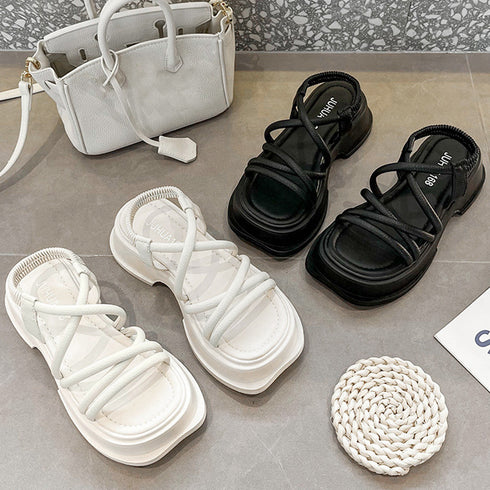 厚底サンダル ストラップサンダル 美脚夏 レディースシューズ スポーツサンダル 歩きやすい 走れるくつ おしゃれ カジュアル 大人 旅行レジャー アウトドア 韓国 99YYXC-023