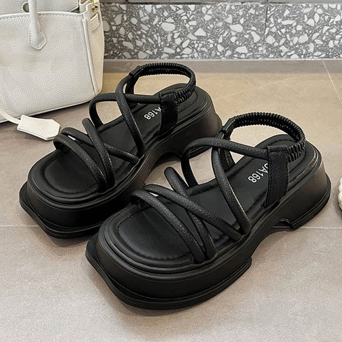 厚底サンダル ストラップサンダル 美脚夏 レディースシューズ スポーツサンダル 歩きやすい 走れるくつ おしゃれ カジュアル 大人 旅行レジャー アウトドア 韓国 99YYXC-023