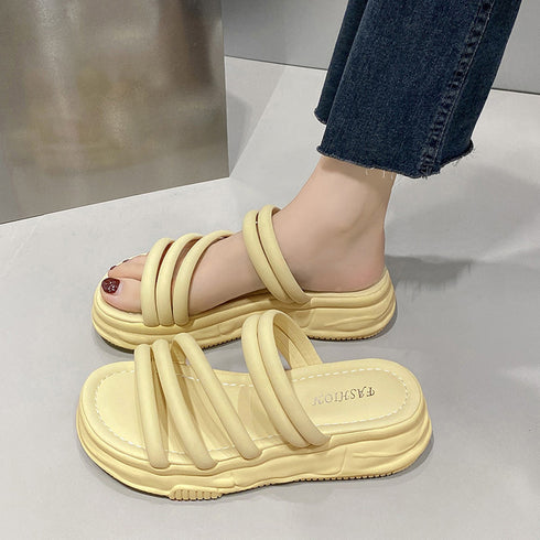 厚底サンダル ミュールサンダル 美脚 夏 レディース ストラップサンダル 履きやすい 歩きやすい 大人可愛い おしゃれくつ 海 旅行 アウトドア ビーチサンダル 99YYXC-024