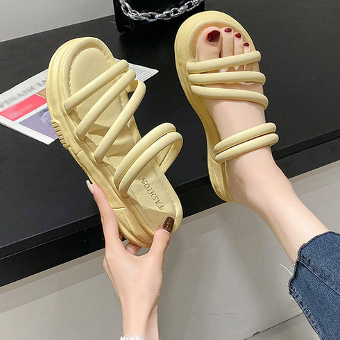 厚底サンダル ミュールサンダル 美脚 夏 レディース ストラップサンダル 履きやすい 歩きやすい 大人可愛い おしゃれくつ 海 旅行 アウトドア ビーチサンダル 99YYXC-024