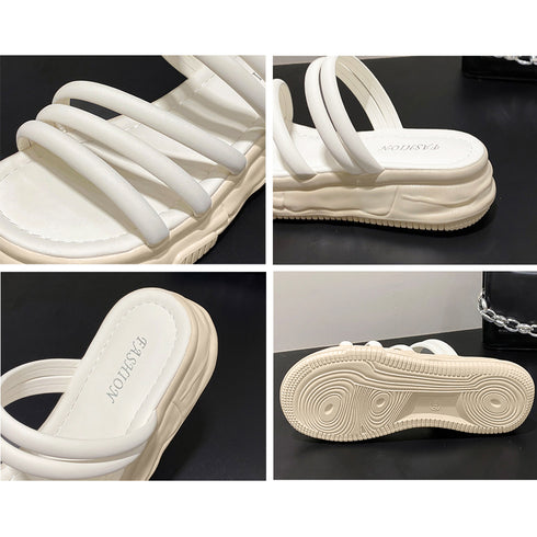 厚底サンダル ミュールサンダル 美脚 夏 レディース ストラップサンダル 履きやすい 歩きやすい 大人可愛い おしゃれくつ 海 旅行 アウトドア ビーチサンダル 99YYXC-024