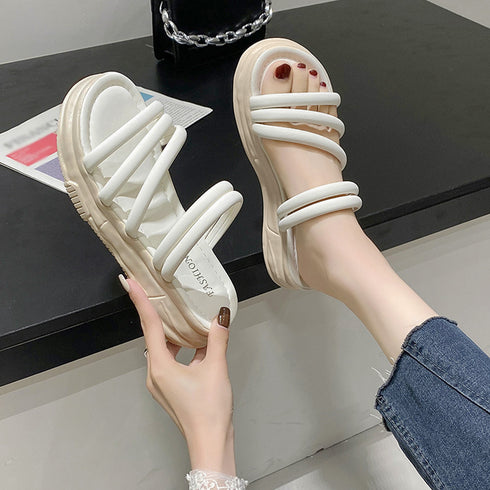 厚底サンダル ミュールサンダル 美脚 夏 レディース ストラップサンダル 履きやすい 歩きやすい 大人可愛い おしゃれくつ 海 旅行 アウトドア ビーチサンダル 99YYXC-024