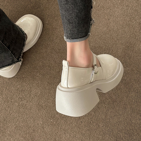 パンプス 厚底 ダブルストラップ 韓国 レディースシューズ 太めヒール 走れるパンプス 美脚 歩きやすい コンフォート シンプル おしゃれ 大人 可愛い 春夏秋 99YYXC-027