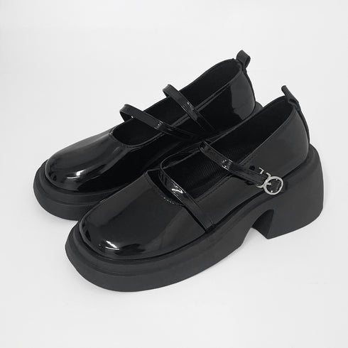 パンプス 厚底 ダブルストラップ 韓国 レディースシューズ 太めヒール 走れるパンプス 美脚 歩きやすい コンフォート シンプル おしゃれ 大人 可愛い 春夏秋 99YYXC-027