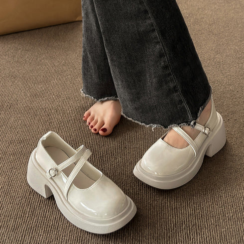 パンプス 厚底 ダブルストラップ 韓国 レディースシューズ 太めヒール 走れるパンプス 美脚 歩きやすい コンフォート シンプル おしゃれ 大人 可愛い 春夏秋 99YYXC-027