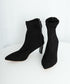 ショートブーツ レディース 暖かい裏起毛 ポインテッドトゥ 美脚ブーツ ブーティ チャンキーヒール シンプル 無地 秋冬 履きやすい ショート丈 軽量靴 おしゃれ 99YYXC-029