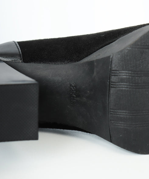 ショートブーツ 太ヒールブーティ 美脚靴 レディース ポインテッドトゥ 裏微起毛ブーツ スエード PU 歩きやすい 脚長 通勤 OLおしゃれ シンプル 痛くない 99YYXC-030