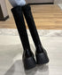 厚底ブーツ ニーハイブーツ ロングブーツ レディース 膝下丈 スクエアトゥ ジョッキーブーツ 春秋冬 歩きやすい 疲れない おしゃれ カジュアル 美脚 脚長 くつ 99YYXC-034