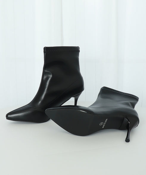 ショートブーツ 裏起毛ブーティー 秋冬 レディースブーツ 無地ブーツ PU スエード 美脚 大人 通勤 韓国 暖かい おしゃれ シンプル 痛くない 99YYXC-035