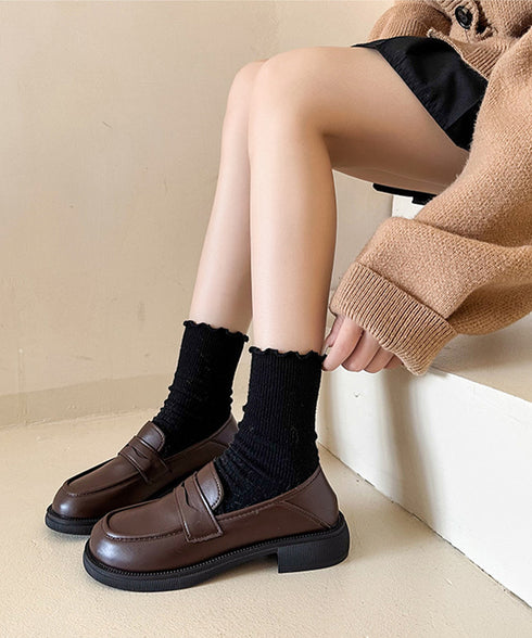 ローファー レディース PU ローヒール レザー調 可愛い 美脚 走れるパンプス 通勤通学 疲れにくい 歩きやすい おしゃれ 快適 オルチャン クラシック おじ靴 99YYXC-038