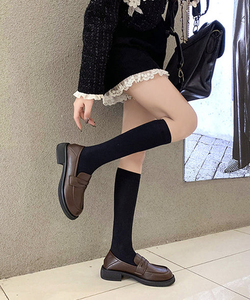 ローファー レディース PU ローヒール レザー調 可愛い 美脚 走れるパンプス 通勤通学 疲れにくい 歩きやすい おしゃれ 快適 オルチャン クラシック おじ靴 99YYXC-038