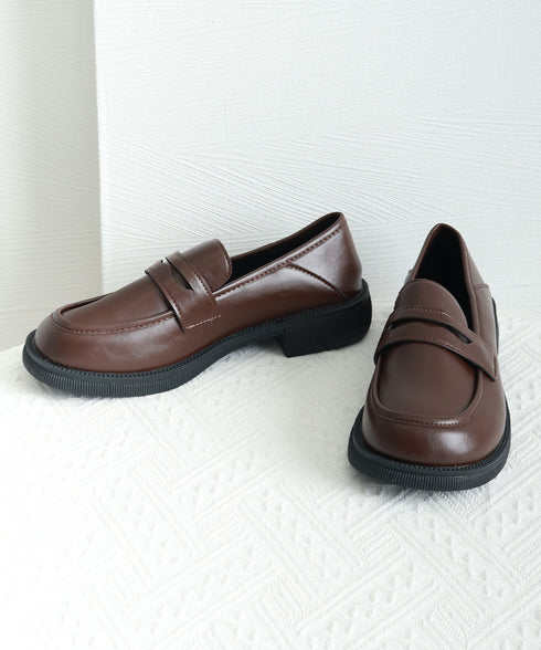 ローファー レディース PU ローヒール レザー調 可愛い 美脚 走れるパンプス 通勤通学 疲れにくい 歩きやすい おしゃれ 快適 オルチャン クラシック おじ靴 99YYXC-038