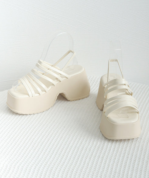 厚底サンダル ストラップサンダル 美脚夏 太ヒールサンダル ベルト ボリュームソール お洒落 カジュアル 疲れにくい 歩きやすい オルチャン 通勤通学 人気 99YYXC-043