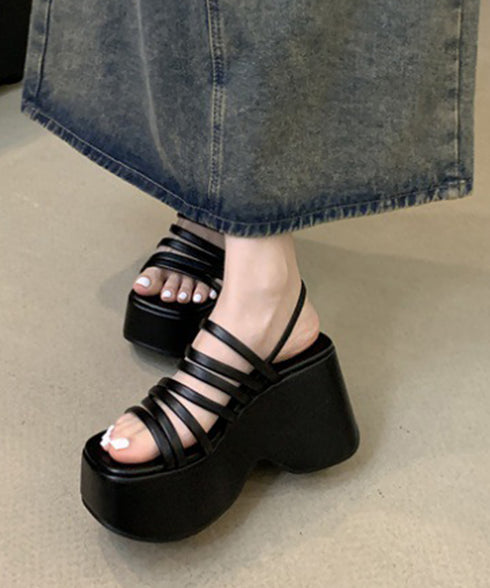 厚底サンダル ストラップサンダル 美脚夏 太ヒールサンダル ベルト ボリュームソール お洒落 カジュアル 疲れにくい 歩きやすい オルチャン 通勤通学 人気 99YYXC-043