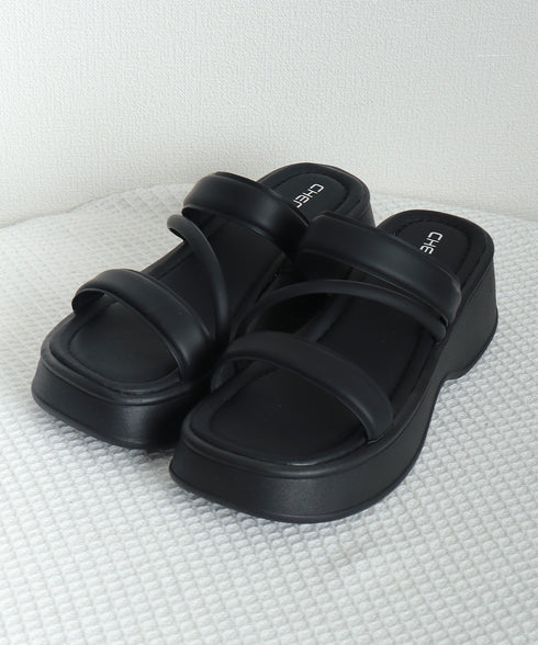 厚底サンダル スリッパサンダル 夏 レディース ミュールサンダル ストラップ ボリュームソール 美脚 カジュアル 歩きやすい 疲れない オルチャン 99YYXC-045