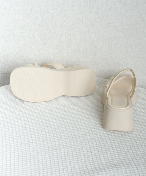 厚底サンダル スリッパサンダル 夏 レディース ミュールサンダル ストラップ ボリュームソール 美脚 カジュアル 歩きやすい 疲れない オルチャン 99YYXC-045