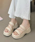厚底サンダル スリッパサンダル 夏 レディース ミュールサンダル ストラップ ボリュームソール 美脚 カジュアル 歩きやすい 疲れない オルチャン 99YYXC-045
