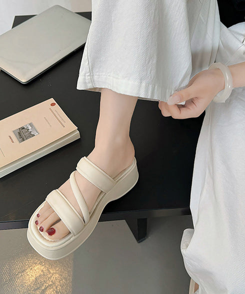厚底サンダル スリッパサンダル 夏 レディース ミュールサンダル ストラップ ボリュームソール 美脚 カジュアル 歩きやすい 疲れない オルチャン 99YYXC-045