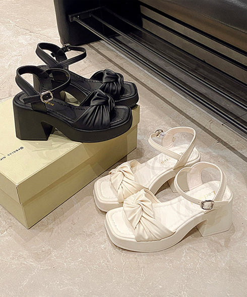 太ヒールサンダル レディース リボン風 ベルトサンダル リゾートサンダル チャンキーヒール 美脚 脚長 歩きやすい 疲れない おしゃれ コンフォート 99YYXC-046