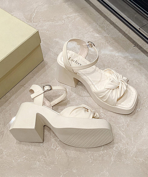 太ヒールサンダル レディース リボン風 ベルトサンダル リゾートサンダル チャンキーヒール 美脚 脚長 歩きやすい 疲れない おしゃれ コンフォート 99YYXC-046