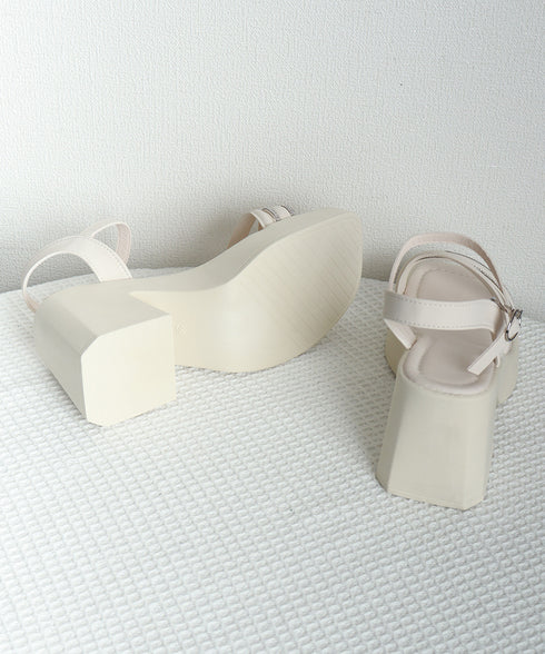 ストラップサンダル ミドルヒール 夏 レディース チャンキーヒール 厚底 太めヒール 美脚 脚長 歩きやすい 疲れにくい 大人 おしゃれ きれいめ 99YYXC-047